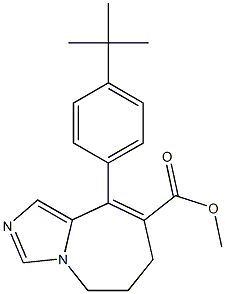 (E)-methyl 9-(4-tert-butylphenyl)-6,7-dihydro-5H-imidazo[1,5-a]azepine-8-carboxylate 化学構造式