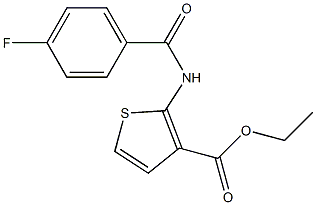 ethyl 2-(4-fluorobenzamido)thiophene-3-carboxylate Structure