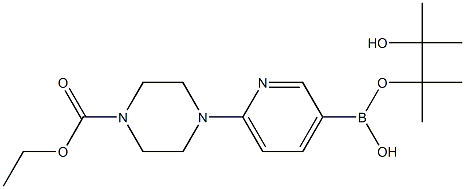 6-(4-Ethoxycarbonyl-1-piperazino)pyridine-3-boronic acid pinacol ester Struktur