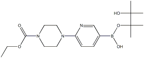 6-(4-Ethoxycarbonyl-1-piperazino)pyridine-3-boronic acid pinacol ester Structure