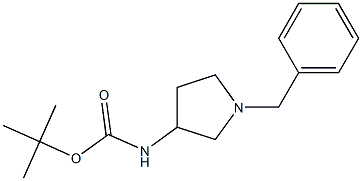 Tert-butyl 1-benzylpyrrolidin-3-ylcarbamate 结构式