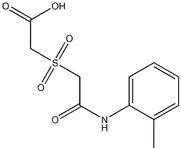 ({2-[(2-methylphenyl)amino]-2-oxoethyl}sulfonyl)acetic acid Struktur
