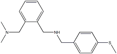 ({2-[(dimethylamino)methyl]phenyl}methyl)({[4-(methylsulfanyl)phenyl]methyl})amine,,结构式