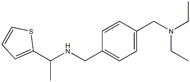 ({4-[(diethylamino)methyl]phenyl}methyl)[1-(thiophen-2-yl)ethyl]amine 结构式