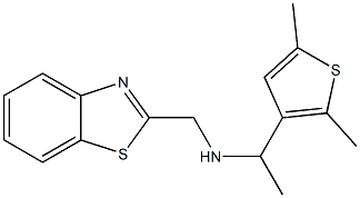 (1,3-benzothiazol-2-ylmethyl)[1-(2,5-dimethylthiophen-3-yl)ethyl]amine Structure