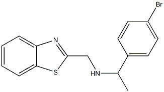 (1,3-benzothiazol-2-ylmethyl)[1-(4-bromophenyl)ethyl]amine 化学構造式