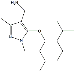 (1,3-dimethyl-5-{[5-methyl-2-(propan-2-yl)cyclohexyl]oxy}-1H-pyrazol-4-yl)methanamine 结构式