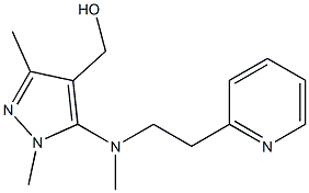 (1,3-dimethyl-5-{methyl[2-(pyridin-2-yl)ethyl]amino}-1H-pyrazol-4-yl)methanol 结构式