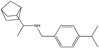 (1-{bicyclo[2.2.1]heptan-2-yl}ethyl)({[4-(propan-2-yl)phenyl]methyl})amine Structure