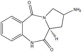 (11aS)-2-amino-2,3-dihydro-1H-pyrrolo[2,1-c][1,4]benzodiazepine-5,11(10H,11aH)-dione,,结构式