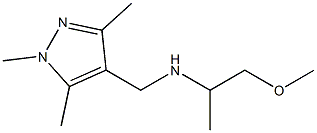 (1-methoxypropan-2-yl)[(1,3,5-trimethyl-1H-pyrazol-4-yl)methyl]amine Structure