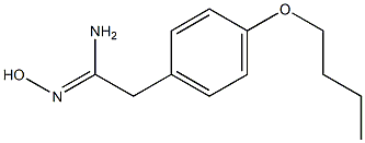 (1Z)-2-(4-butoxyphenyl)-N'-hydroxyethanimidamide Struktur