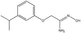 (1Z)-N'-hydroxy-2-(3-isopropylphenoxy)ethanimidamide 结构式