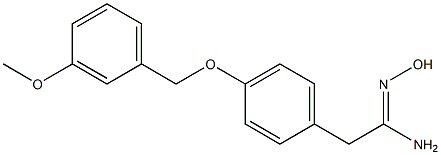 (1Z)-N'-hydroxy-2-{4-[(3-methoxybenzyl)oxy]phenyl}ethanimidamide 结构式