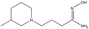 (1Z)-N'-hydroxy-4-(3-methylpiperidin-1-yl)butanimidamide 结构式