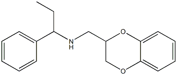 (2,3-dihydro-1,4-benzodioxin-2-ylmethyl)(1-phenylpropyl)amine 化学構造式