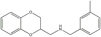 (2,3-dihydro-1,4-benzodioxin-2-ylmethyl)[(3-methylphenyl)methyl]amine Structure