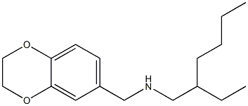 (2,3-dihydro-1,4-benzodioxin-6-ylmethyl)(2-ethylhexyl)amine Structure