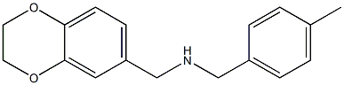 (2,3-dihydro-1,4-benzodioxin-6-ylmethyl)[(4-methylphenyl)methyl]amine Structure