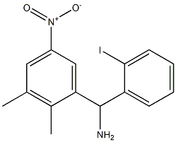 (2,3-dimethyl-5-nitrophenyl)(2-iodophenyl)methanamine 化学構造式