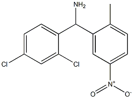 (2,4-dichlorophenyl)(2-methyl-5-nitrophenyl)methanamine Structure