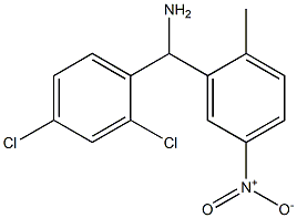 (2,4-dichlorophenyl)(2-methyl-5-nitrophenyl)methanamine,,结构式