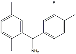 (2,5-dimethylphenyl)(3-fluoro-4-methylphenyl)methanamine 化学構造式