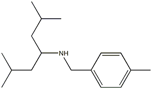 (2,6-dimethylheptan-4-yl)[(4-methylphenyl)methyl]amine 化学構造式