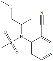 (2-cyanophenyl)-N-(1-methoxypropan-2-yl)methanesulfonamide,,结构式