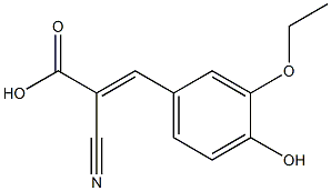 (2E)-2-cyano-3-(3-ethoxy-4-hydroxyphenyl)acrylic acid Structure