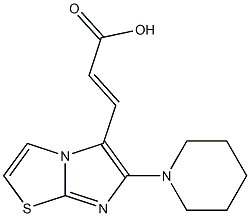 (2E)-3-(6-piperidin-1-ylimidazo[2,1-b][1,3]thiazol-5-yl)acrylic acid,,结构式