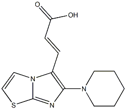 (2E)-3-(6-piperidin-1-ylimidazo[2,1-b][1,3]thiazol-5-yl)acrylic acid Structure