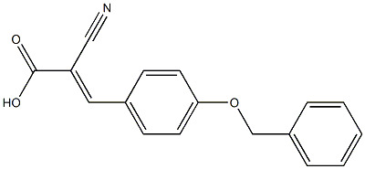 (2E)-3-[4-(benzyloxy)phenyl]-2-cyanoacrylic acid Struktur