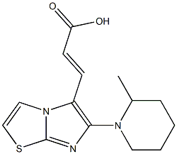 (2E)-3-[6-(2-methylpiperidin-1-yl)imidazo[2,1-b][1,3]thiazol-5-yl]acrylic acid Structure