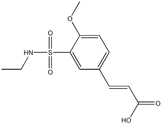(2E)-3-{3-[(ethylamino)sulfonyl]-4-methoxyphenyl}acrylic acid Struktur