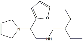 (2-ethylbutyl)[2-(furan-2-yl)-2-(pyrrolidin-1-yl)ethyl]amine Struktur