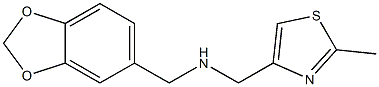 (2H-1,3-benzodioxol-5-ylmethyl)[(2-methyl-1,3-thiazol-4-yl)methyl]amine Structure