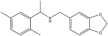 (2H-1,3-benzodioxol-5-ylmethyl)[1-(2,5-dimethylphenyl)ethyl]amine Structure