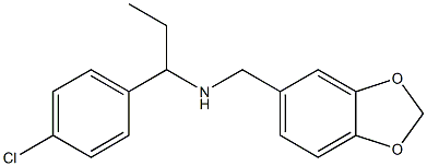 (2H-1,3-benzodioxol-5-ylmethyl)[1-(4-chlorophenyl)propyl]amine Structure
