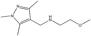 (2-methoxyethyl)[(1,3,5-trimethyl-1H-pyrazol-4-yl)methyl]amine,,结构式