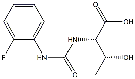 (2S,3R)-2-({[(2-fluorophenyl)amino]carbonyl}amino)-3-hydroxybutanoic acid,,结构式