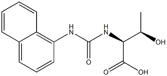 (2S,3R)-3-hydroxy-2-{[(1-naphthylamino)carbonyl]amino}butanoic acid Structure
