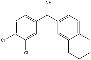(3,4-dichlorophenyl)(5,6,7,8-tetrahydronaphthalen-2-yl)methanamine 化学構造式