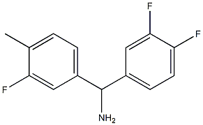 (3,4-difluorophenyl)(3-fluoro-4-methylphenyl)methanamine,,结构式