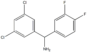 (3,5-dichlorophenyl)(3,4-difluorophenyl)methanamine Structure
