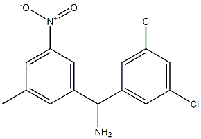 (3,5-dichlorophenyl)(3-methyl-5-nitrophenyl)methanamine 化学構造式