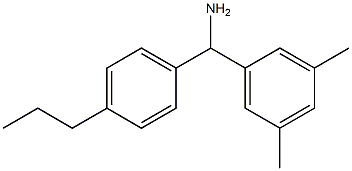 (3,5-dimethylphenyl)(4-propylphenyl)methanamine 化学構造式