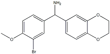 (3-bromo-4-methoxyphenyl)(2,3-dihydro-1,4-benzodioxin-6-yl)methanamine,,结构式