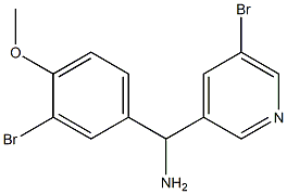 (3-bromo-4-methoxyphenyl)(5-bromopyridin-3-yl)methanamine Structure