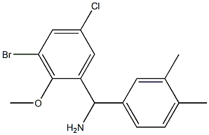 (3-bromo-5-chloro-2-methoxyphenyl)(3,4-dimethylphenyl)methanamine